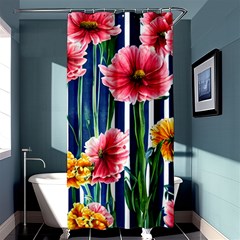 Charming And Cheerful Watercolor Flowers Shower Curtain 36  x 72  (Stall) 