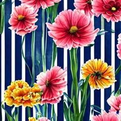 Charming And Cheerful Watercolor Flowers Play Mat (Square)