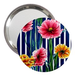 Charming And Cheerful Watercolor Flowers 3  Handbag Mirrors