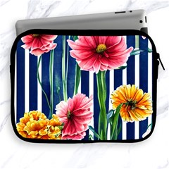 Charming And Cheerful Watercolor Flowers Apple iPad 2/3/4 Zipper Cases