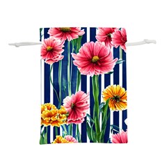 Charming And Cheerful Watercolor Flowers Lightweight Drawstring Pouch (m) by GardenOfOphir