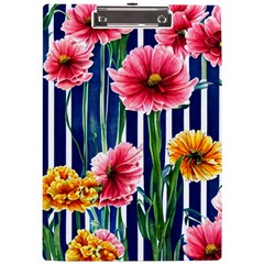 Charming And Cheerful Watercolor Flowers A4 Acrylic Clipboard