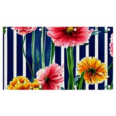 Charming And Cheerful Watercolor Flowers Banner and Sign 7  x 4 