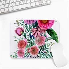 Captivating And Celestial Watercolor Flowers Small Mousepad by GardenOfOphir