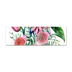 Captivating And Celestial Watercolor Flowers Sticker (bumper) by GardenOfOphir