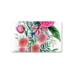 Captivating And Celestial Watercolor Flowers Magnet (Name Card) Front