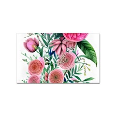 Captivating And Celestial Watercolor Flowers Sticker Rectangular (100 Pack) by GardenOfOphir