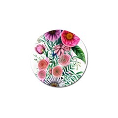 Captivating And Celestial Watercolor Flowers Golf Ball Marker by GardenOfOphir