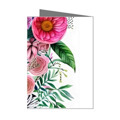 Captivating And Celestial Watercolor Flowers Mini Greeting Cards (pkg Of 8) by GardenOfOphir