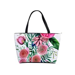 Captivating And Celestial Watercolor Flowers Classic Shoulder Handbag by GardenOfOphir