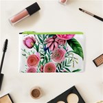 Captivating And Celestial Watercolor Flowers Cosmetic Bag (XS) Front