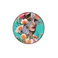 Whimsy Lady Combined Watercolor Flowers Hat Clip Ball Marker (4 Pack) by GardenOfOphir