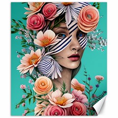 Whimsy Lady Combined Watercolor Flowers Canvas 20  X 24  by GardenOfOphir