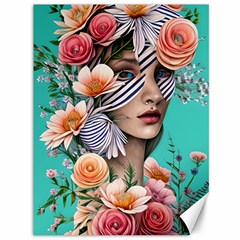 Whimsy Lady Combined Watercolor Flowers Canvas 36  X 48  by GardenOfOphir