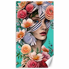 Whimsy Lady Combined Watercolor Flowers Canvas 40  X 72  by GardenOfOphir