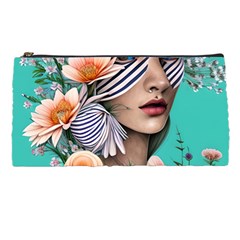 Whimsy Lady Combined Watercolor Flowers Pencil Case by GardenOfOphir