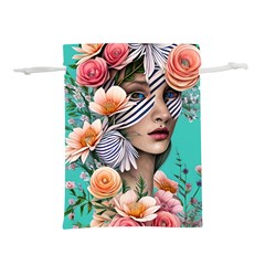 Whimsy Lady Combined Watercolor Flowers Lightweight Drawstring Pouch (s) by GardenOfOphir