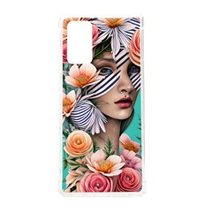 Whimsy Lady Combined Watercolor Flowers Samsung Galaxy Note 20 Tpu Uv Case by GardenOfOphir