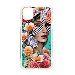 Whimsy Lady Combined Watercolor Flowers Iphone 11 Tpu Uv Print Case by GardenOfOphir