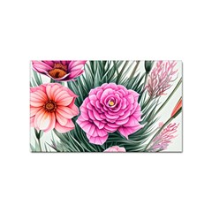 Color-infused Watercolor Flowers Sticker Rectangular (100 Pack) by GardenOfOphir