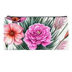 Color-infused Watercolor Flowers Pencil Case by GardenOfOphir