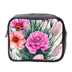 Color-infused Watercolor Flowers Mini Toiletries Bag (two Sides) by GardenOfOphir