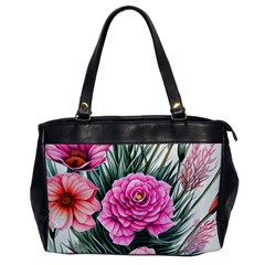 Color-infused Watercolor Flowers Oversize Office Handbag by GardenOfOphir