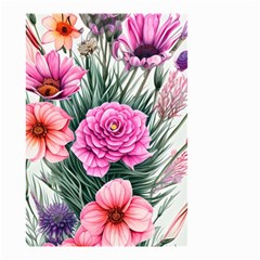 Color-infused Watercolor Flowers Small Garden Flag (two Sides) by GardenOfOphir