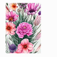 Color-infused Watercolor Flowers Large Garden Flag (two Sides) by GardenOfOphir