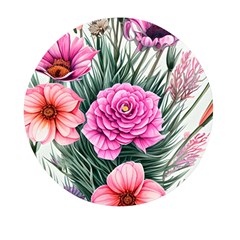 Color-infused Watercolor Flowers Mini Round Pill Box by GardenOfOphir