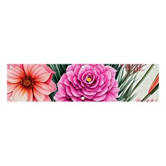 Color-infused Watercolor Flowers Banner And Sign 4  X 1  by GardenOfOphir