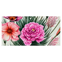 Color-infused Watercolor Flowers Banner And Sign 6  X 3  by GardenOfOphir