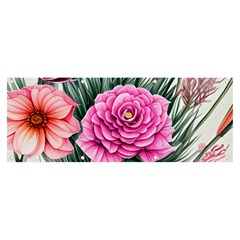 Color-infused Watercolor Flowers Banner And Sign 8  X 3  by GardenOfOphir