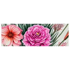 Color-infused Watercolor Flowers Banner And Sign 9  X 3  by GardenOfOphir