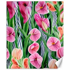 Classy Watercolor Flowers Canvas 8  X 10  by GardenOfOphir