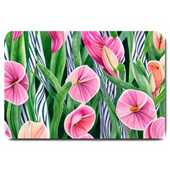 Classy Watercolor Flowers Large Doormat by GardenOfOphir