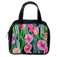 Classy Watercolor Flowers Classic Handbag (one Side) by GardenOfOphir