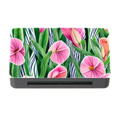 Classy Watercolor Flowers Memory Card Reader With Cf by GardenOfOphir