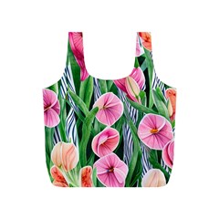 Classy Watercolor Flowers Full Print Recycle Bag (s) by GardenOfOphir