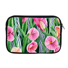 Classy Watercolor Flowers Apple Macbook Pro 17  Zipper Case by GardenOfOphir