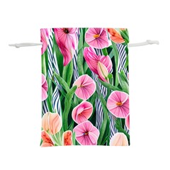 Classy Watercolor Flowers Lightweight Drawstring Pouch (m) by GardenOfOphir