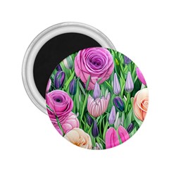 Classic Watercolor Flowers 2 25  Magnets by GardenOfOphir