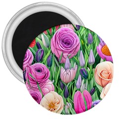 Classic Watercolor Flowers 3  Magnets by GardenOfOphir