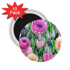 Classic Watercolor Flowers 2 25  Magnets (10 Pack)  by GardenOfOphir