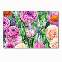 Classic Watercolor Flowers Postcard 4 x 6  (pkg Of 10) by GardenOfOphir