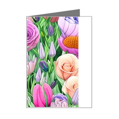 Classic Watercolor Flowers Mini Greeting Card by GardenOfOphir