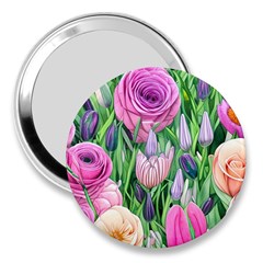 Classic Watercolor Flowers 3  Handbag Mirrors by GardenOfOphir