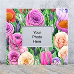 Classic Watercolor Flowers White Wall Photo Frame 5  x 7  Front