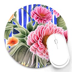 Choice Watercolor Flowers Round Mousepad by GardenOfOphir