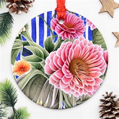 Choice Watercolor Flowers Ornament (round) by GardenOfOphir